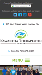 Mobile Screenshot of kawarthatherapeutic.com